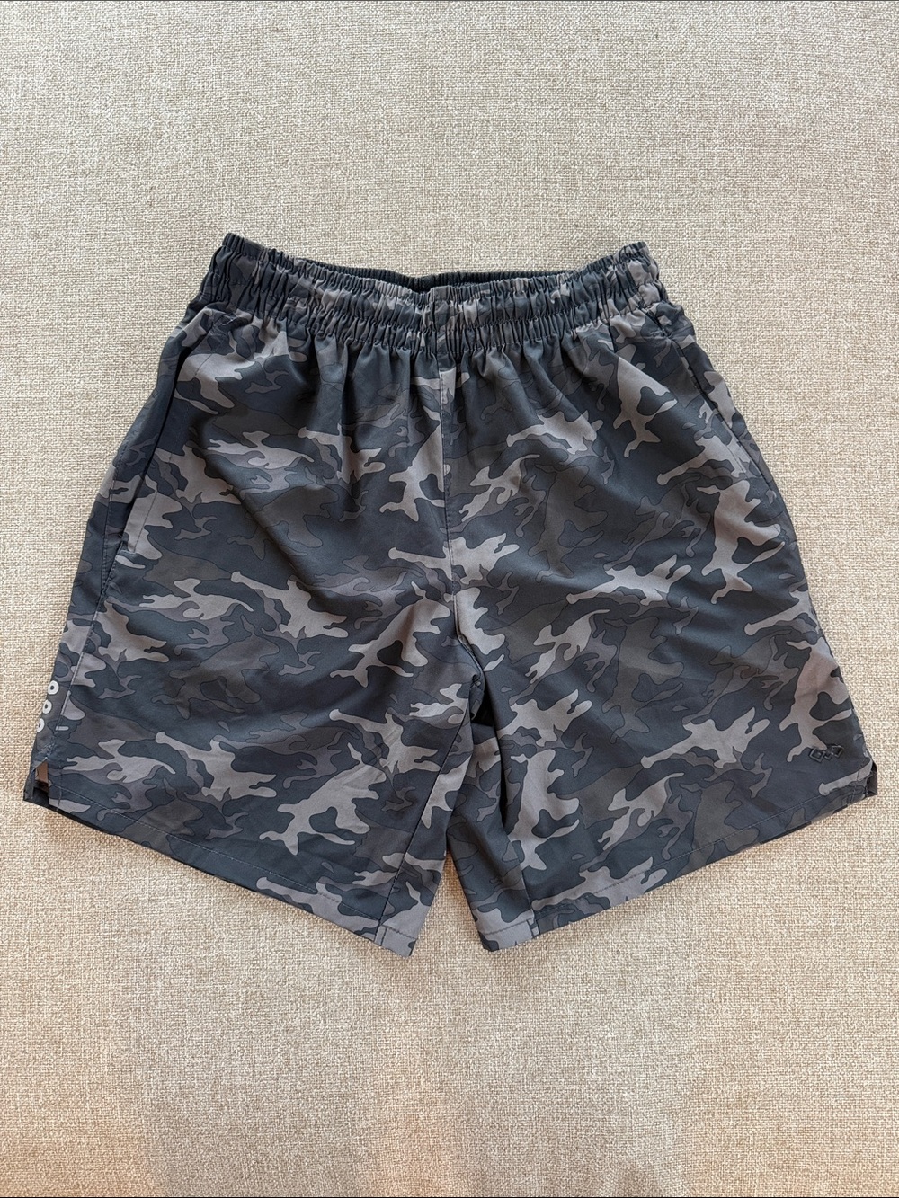 Men's Camo Swim Trunks - Black/Grey S